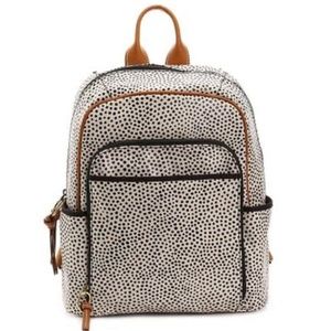 Fossil White and Black Spotted Keyper Backpack